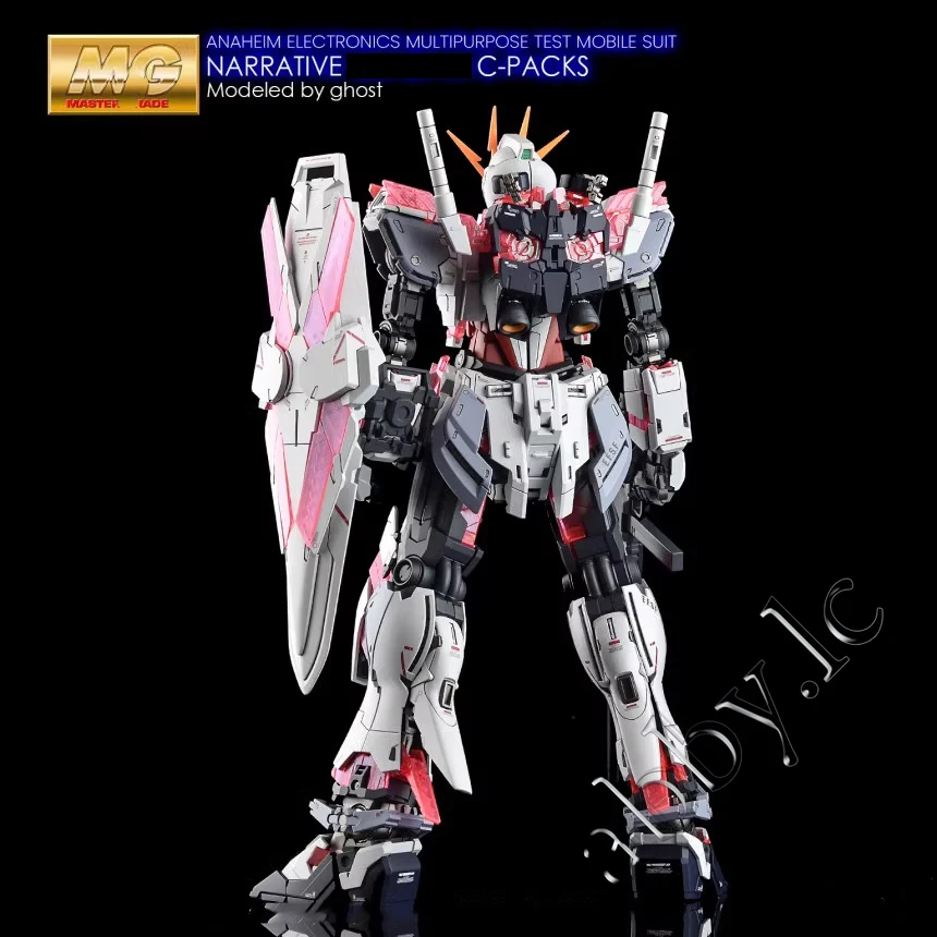 for MG 1/100 RX-9/C Narrative C-Packs Ver. Ka Water Slide Pre-Cut UV Light-Reactive Decal Sticker Master Grade Mobile Suit NT