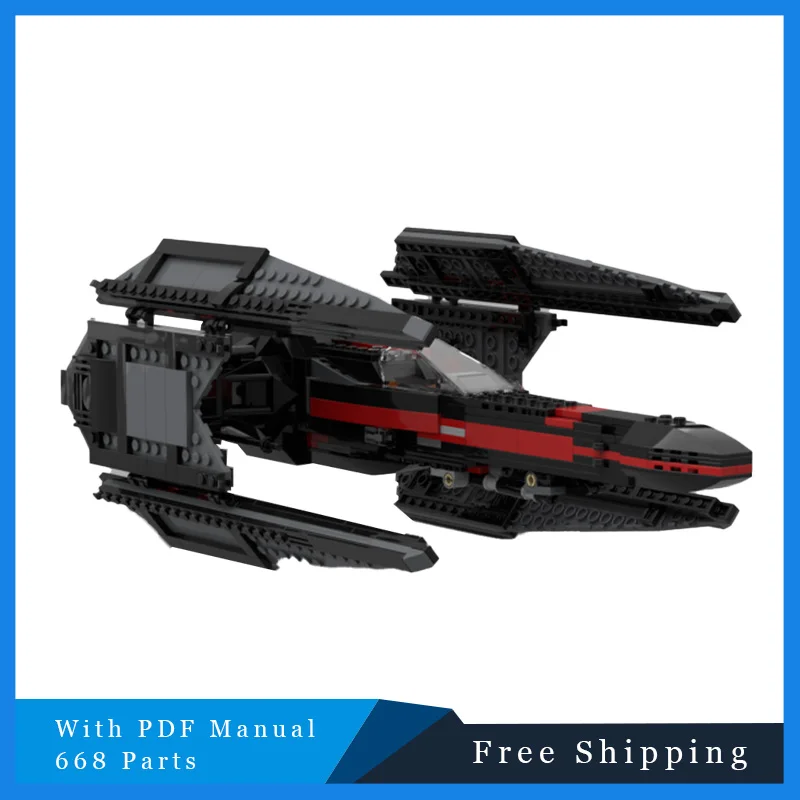 

Creative Technology Building Blocks Series Star Battle 668PCS Interceptor Spacecraft Kid DIY Educational Assembly Birthdays Gift