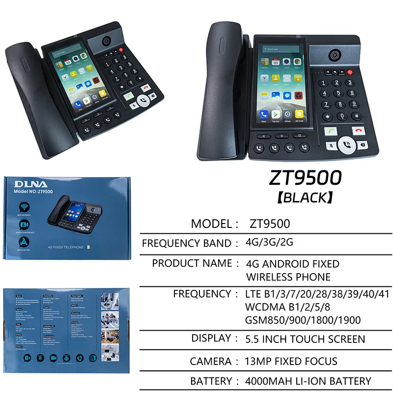 Smart LTE 4G Fixed Wireless Landline 4G SIM Network Videophone Glob Universal Elderly WIFI Video Mobile Phone