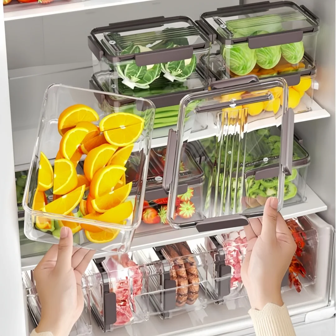 

5pcs/set Food Storage Containers with Lids Airtight - Leakproof Meal-Prep Containers for Kitchen Storage Reusable Plastic