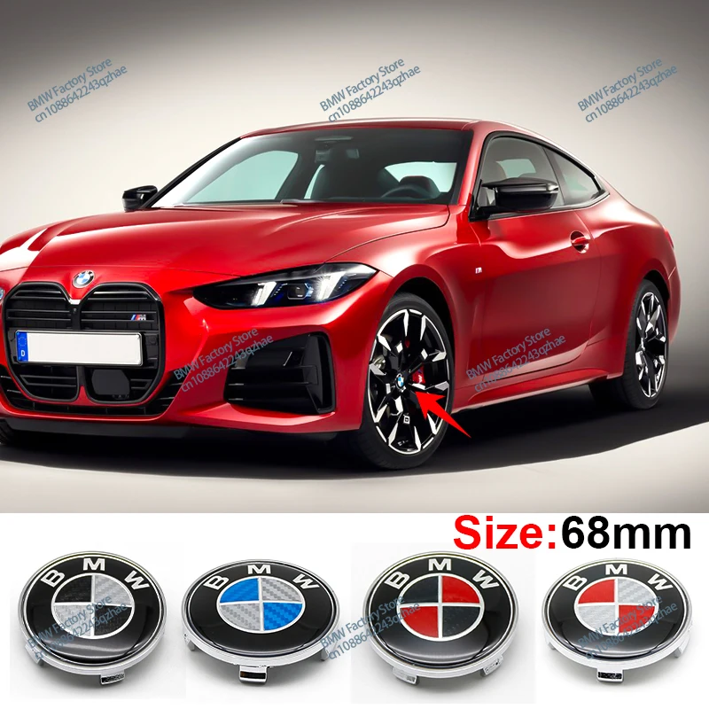 4pcs 68mm Car Wheel Center Caps Hub Cover Badge For BMW F30 E90 E91 E93 E81 E82 F44 F45 F46 U22 U06 X1 X2 X3 X4 X5 X6 M2 M3 M4