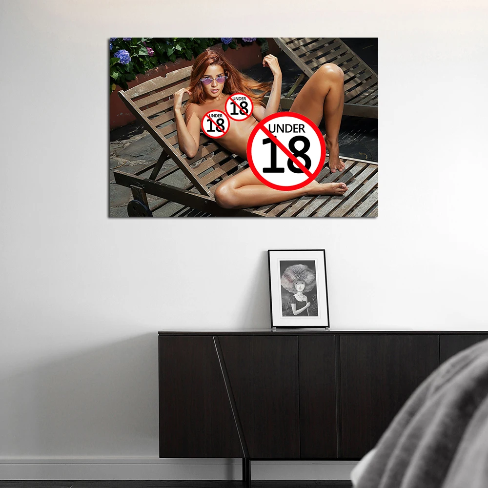 Nude Redhead Beauty Canvas Paintings Pretty Girl Posters Adult Model Wall Art Prints Picture for Bedroom Home Decor No Frame