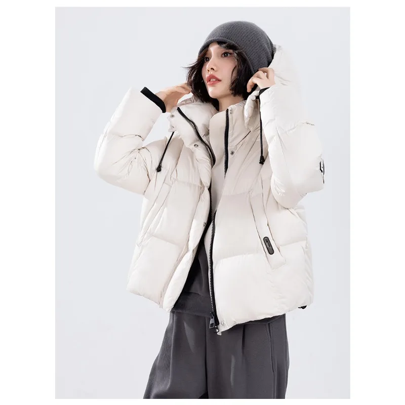 Women New Fashion Casual Sports Hundreds of Short Premium Cotton Clothes Casual Net Red Thickened Hooded Cotton Coat Winter