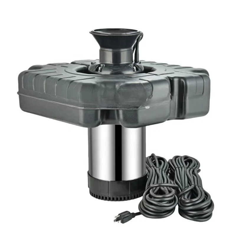 Aquaculture Fish Pond Fountain Aerator Floating Water Splash Air Pump With Remote Control LED Lights For Outdoor Pond Lake