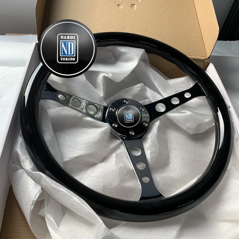 15Inch Classic Universal Racing Nardi Wood Steering Wheel Car JDM Wood Steering Wheel Volantes For VW HONDA TOYOTA BMW Nissan