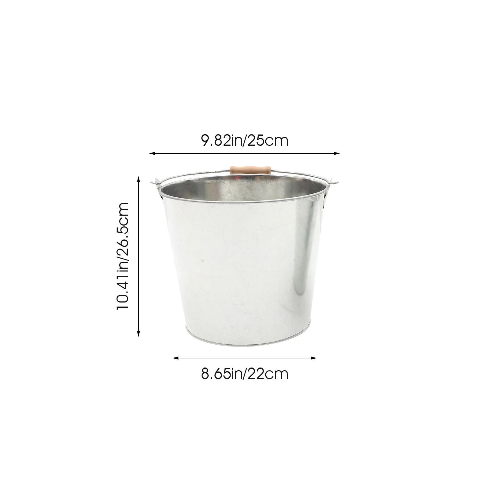 Stainless Steel Large Metal Bucket for Paper, Garbage, Leaves – Outdoor & Home Use, Multi-Functional, Reusable