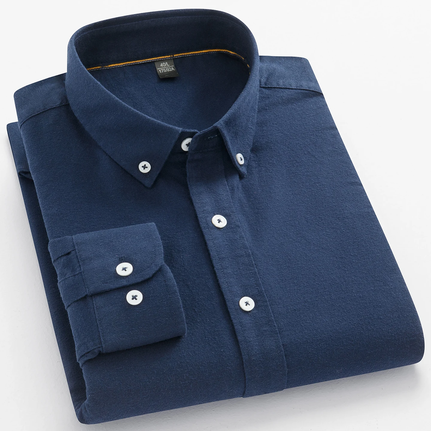 New in shirt solid color Purple 100%cotton brushed long sleeve shirts for men slim fit casual plain shirt Fashion korean clothes