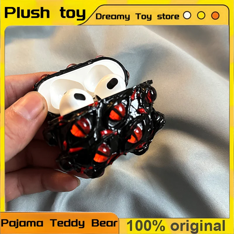 

Чехол для наушников с красными глазами в стиле аниме, чехол для наушников в форме ужаса, дьявола, призрачного глаза для AirPods Pro/AirPods 2 AirPods 3/AirPods/AirPods Pro