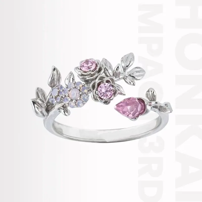 Game Honkai Impact 3 Elysia Cosplay Ring Alloy Opening Adjustable Women Jewelry Accessories Prop