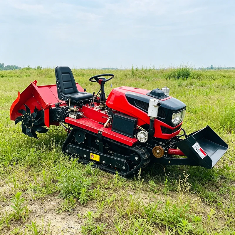 

Customized Durable Ride-On Agricultural Tractor with Crawler Rotary Tiller, Small Micro Tiller & Middle Cultivator