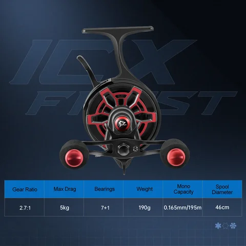 Piscifun ICX Frost катушка для подледной рыбалки с высокой прочностью — фото устройства