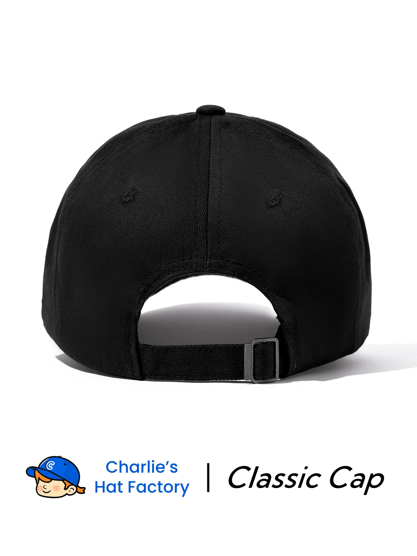 

Classic Adjustable Baseball Cap Solid Black Casual Dad Hat For Outdoor Sports Daily Wear