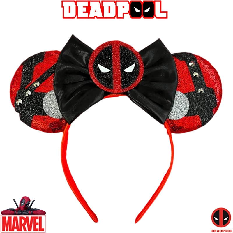 X-Force Deadpool Stirnbänder für Frauen Wunder Ohren Haarschmuck Kinder Anti-Held Wade Winston Wilson Haarband Mädchen Karneval Geschenk