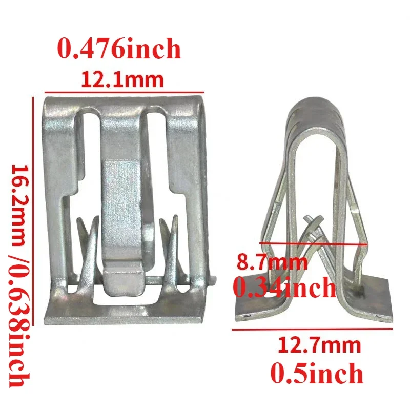 10/20Pcs Metal Fastener Clips Door Sill Dashboard Side Panel Audio Retainer for Car Trim Parts