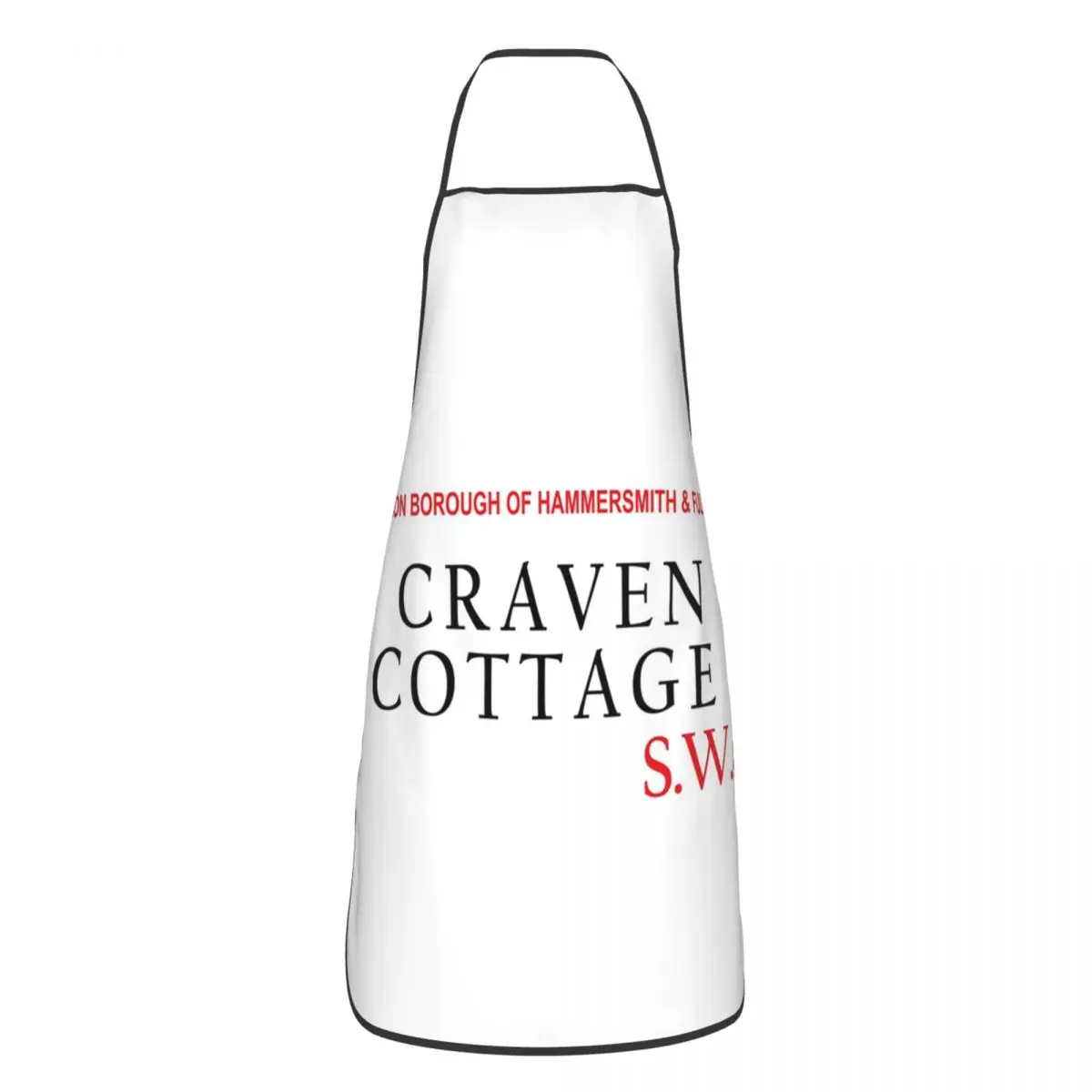 Craven Cottage Fulham Sw6 Lightweight Hoodie Apron Chef Cooking Baking Tablier Bib Kitchen Cleaning Pinafore for Women Men