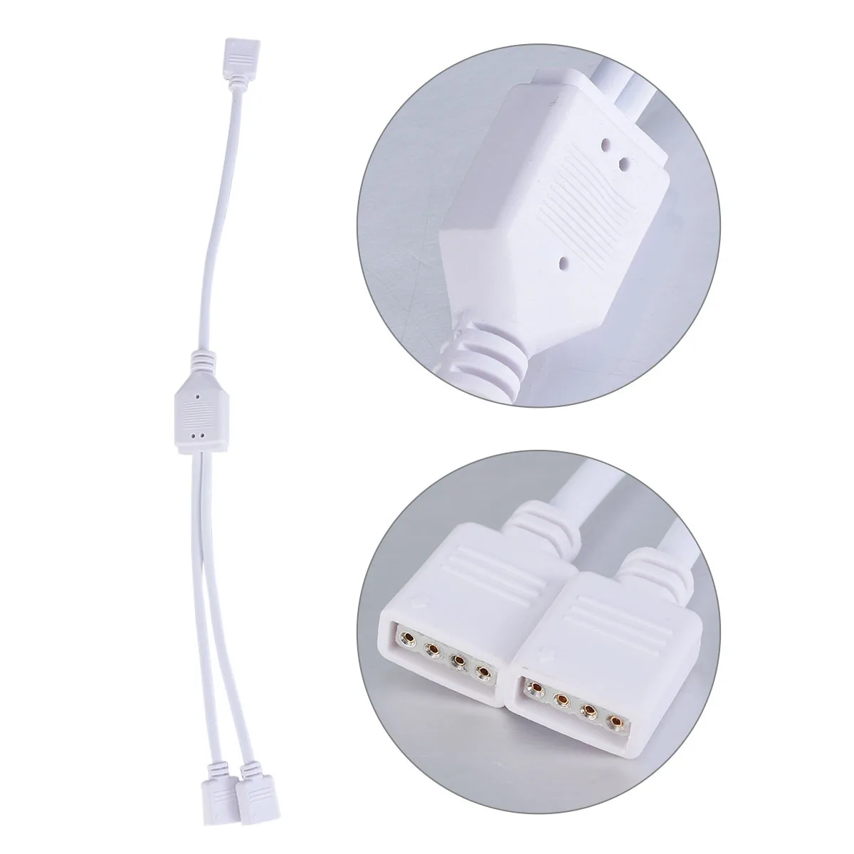 

1Set Practical Rgb LED Light Strip Connector Flexible Durable Fireproof Mounting Clip Connector for Extending 4 Pin LED Light