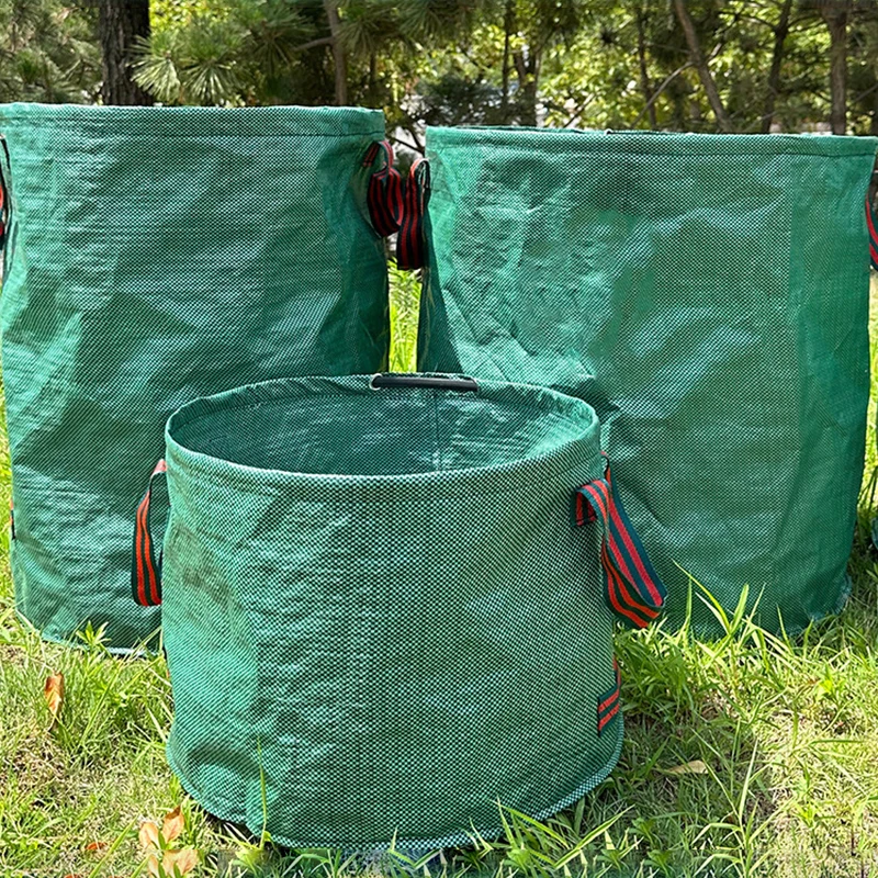 ~Garden Waste Bag 60L-500L Large Capacity Garden Bag Reusable Waterproof Leaf Sack Storage Collection Container For Garden Yard