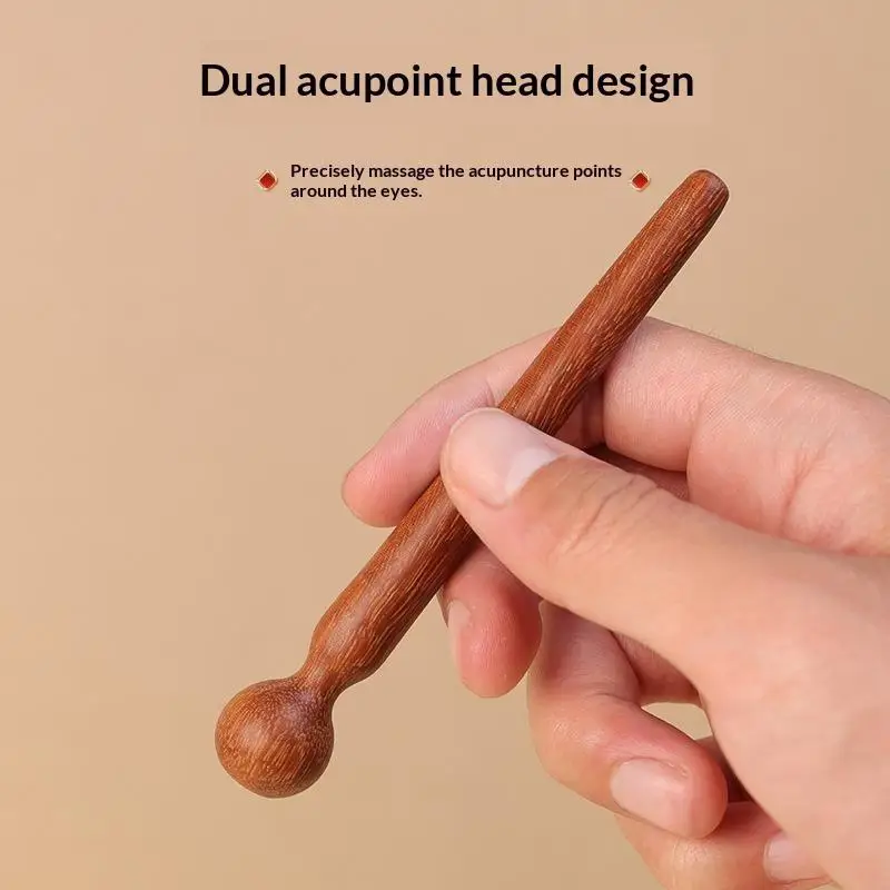 Holz-Akupunkturstab für Fuß-, Kopf- und Körpermassage, Meridian-Massage-Schönheitszubehör, Akupunktur-Massagewerkzeug – Detail 3