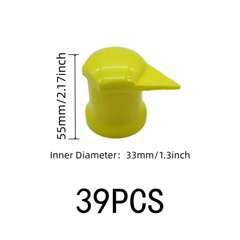 39 pcs 33mm Wheel Nut Indicators with Hexagon Shape Design, ideal for Car Wheel Lug Nuts and Truck Tire Maintenance