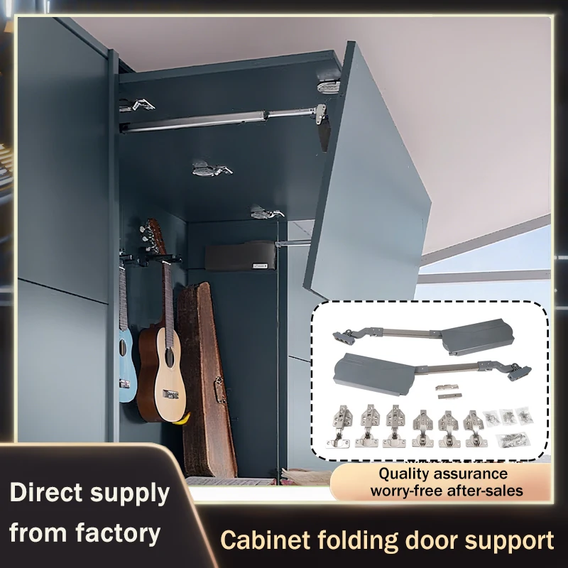 Summit Heavy Duty Hydraulic Damping Adjustable Force Gas Spring Free Stop Support For Top Hinge Cabinet Upward Folding Door