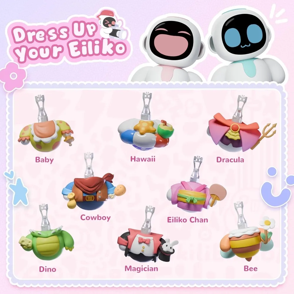 ENERGIZE LAB Eiliko Coral - Your Tiny AI Charm Robot  Matches Every Daily Outfit, Fun Pendant Toys for Couples and Friends.