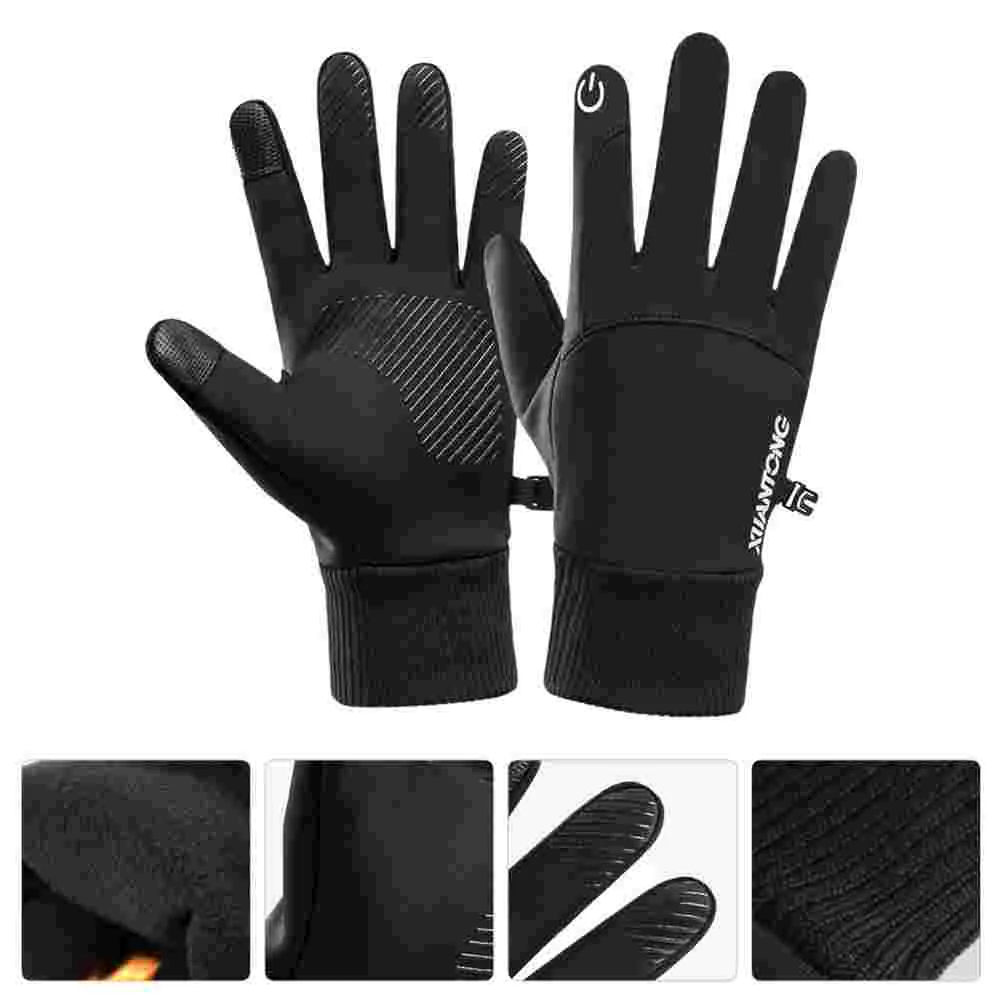 

Winter Warm Plush Gloves Waterproof Windproof Running Mittens Men and Women Cycling for