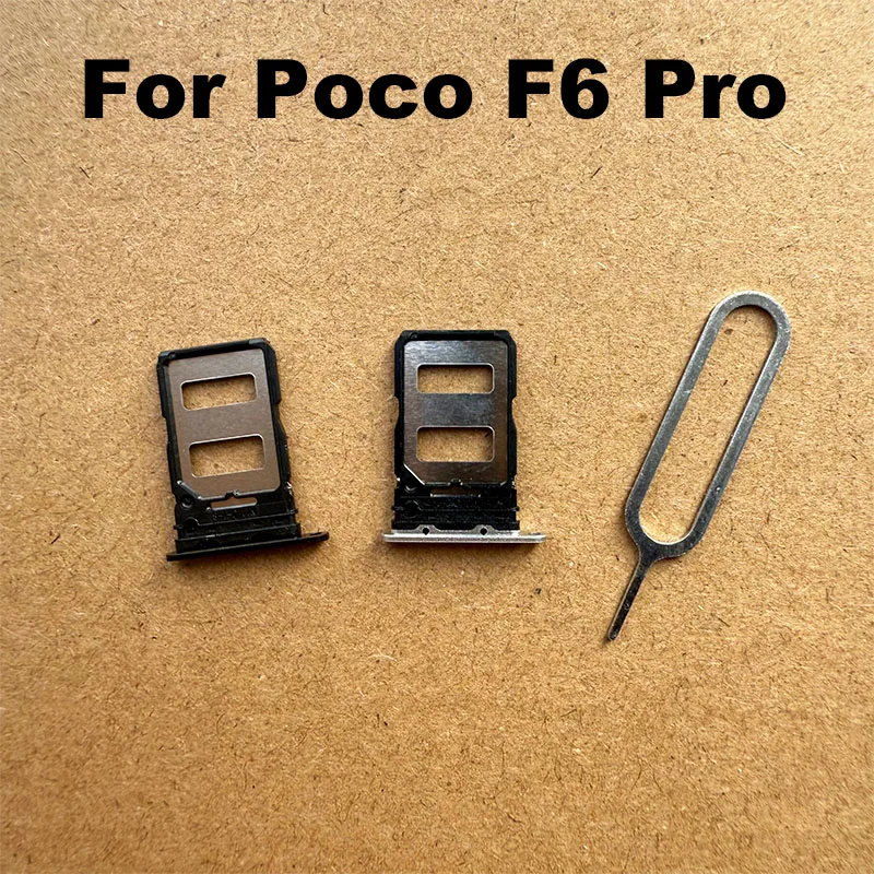 Baru untuk Xiaomi Poco F6 Pro wadah Slot kartu Sim dudukan soket konektor adaptor suku cadang perbaikan pengganti