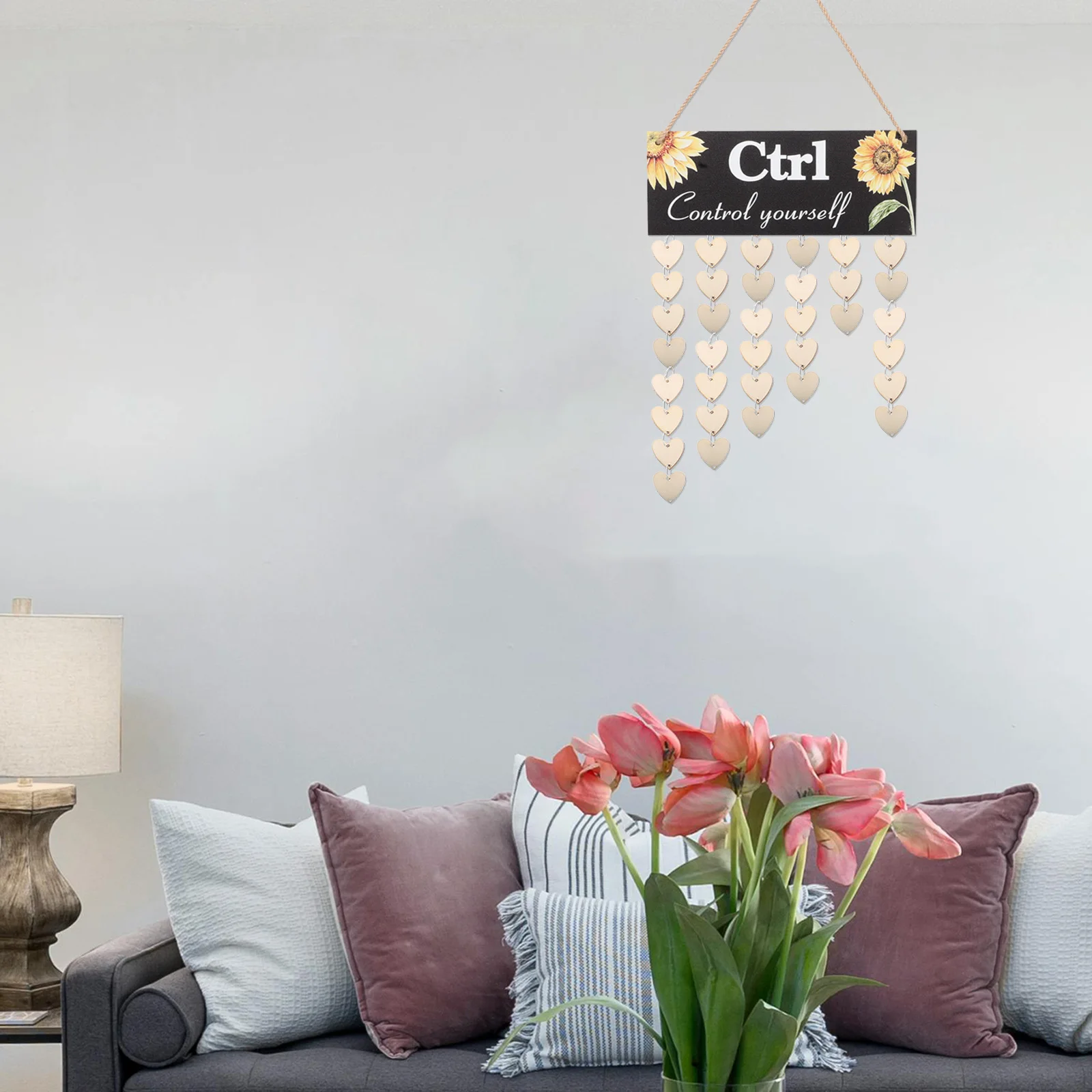 

100Set Wooden Heart Tags Discs 2 Holes Handcarved Calendar Tracking Birthday Board Tags DIY Craft Decorations Wedding Home