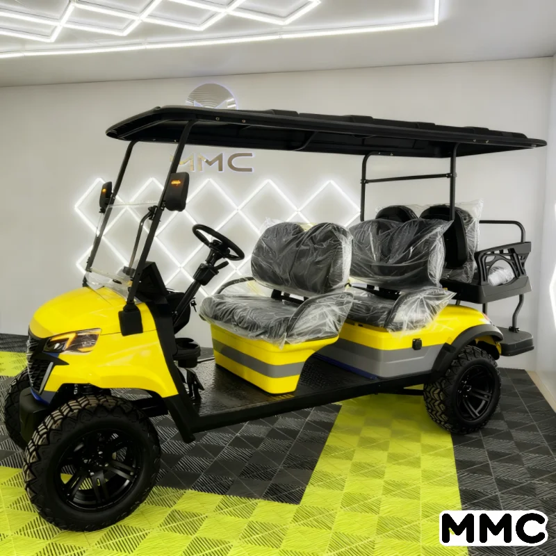 MMC مبيعات المصنع مباشرة لعربة الجولف ذات 6 مقاعد 4WD مزدوجة على شكل عظمة الترقوة مع عربة gorf ببطارية ليثيوم عالية السرعة 60 فولت/72 فولت #3