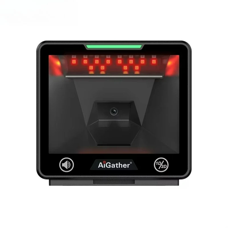 A-90 Megapixel QR Code Reader CMOS Sensor 1D 2D Square Desktop Platform Barcode Scanner Support Android Wins MAC Linux  POS
