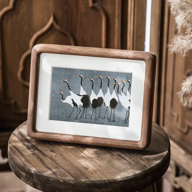 Premium Solid Walnut Wood Picture Frame Elegant Wooden Photo Frame for Home Display Ideal for Family Photos and Artwork