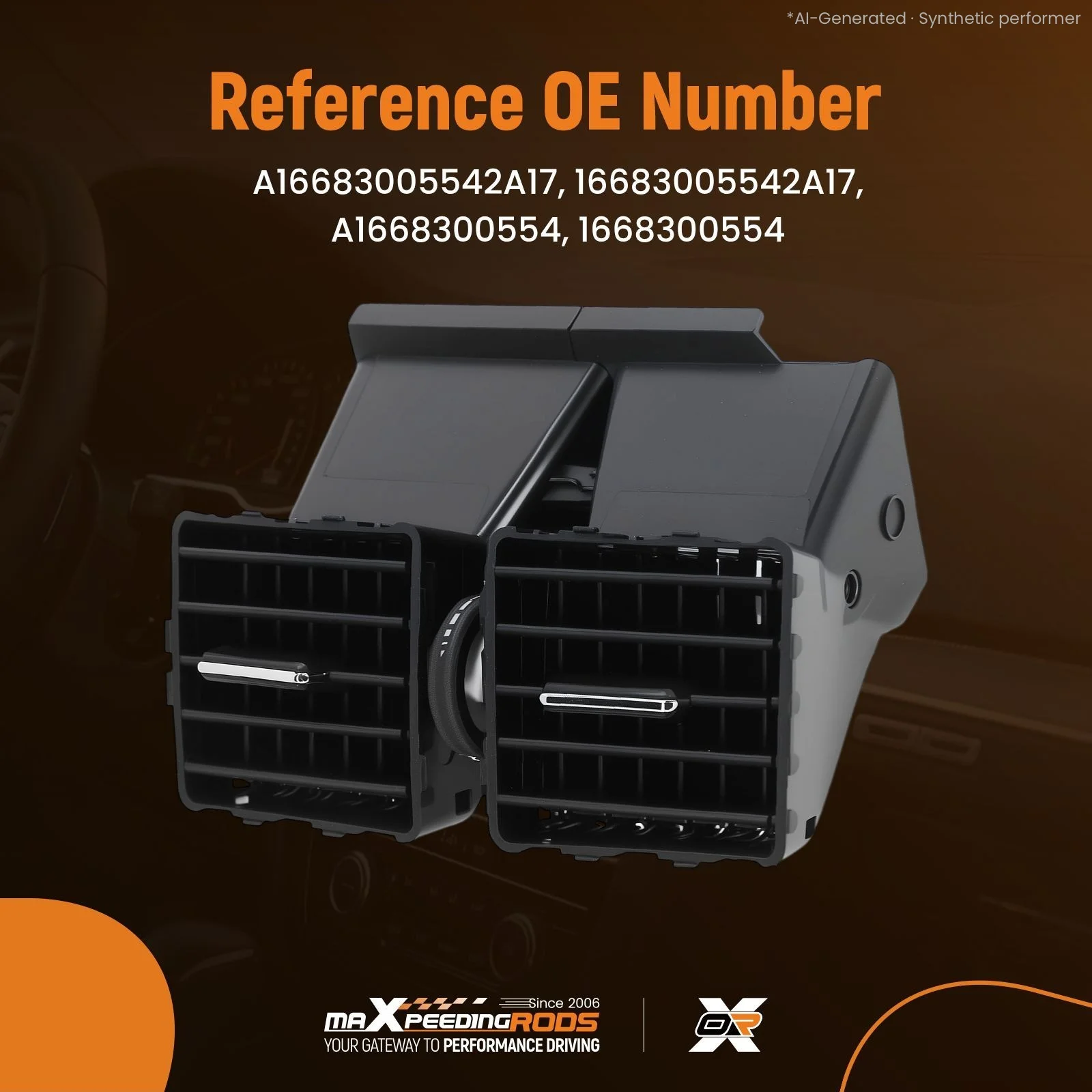 Center Rear Air Outlet for Mercedes Benz W166 GLE 2012-2019 A1668300554