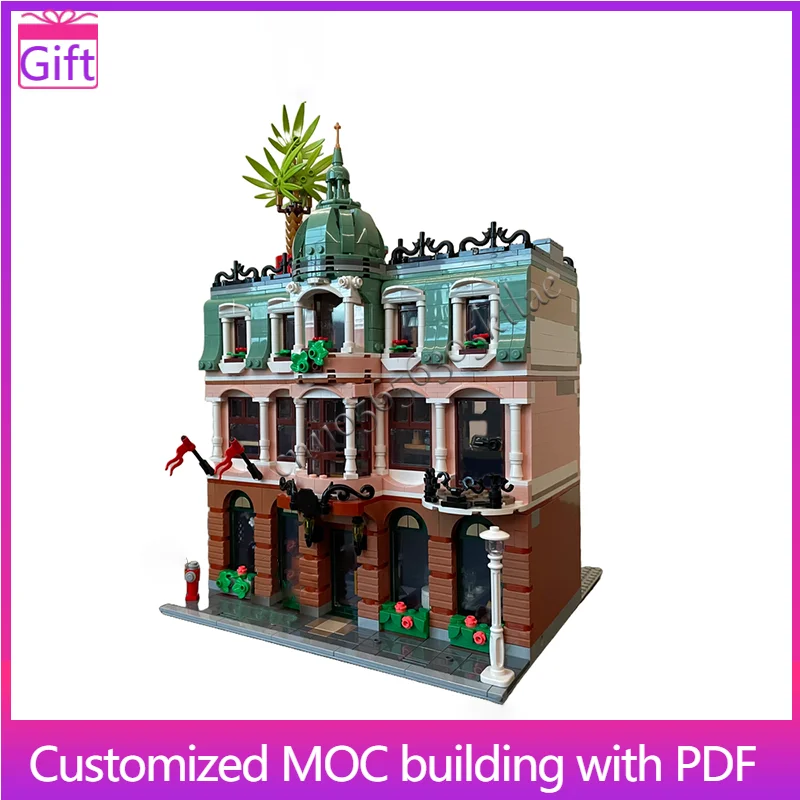 

2877 шт. Moc Boutique Art Hotel модульная модель строительные блоки DIY наборы образовательные сборочные кирпичи игрушки изысканные подарки на день рождения