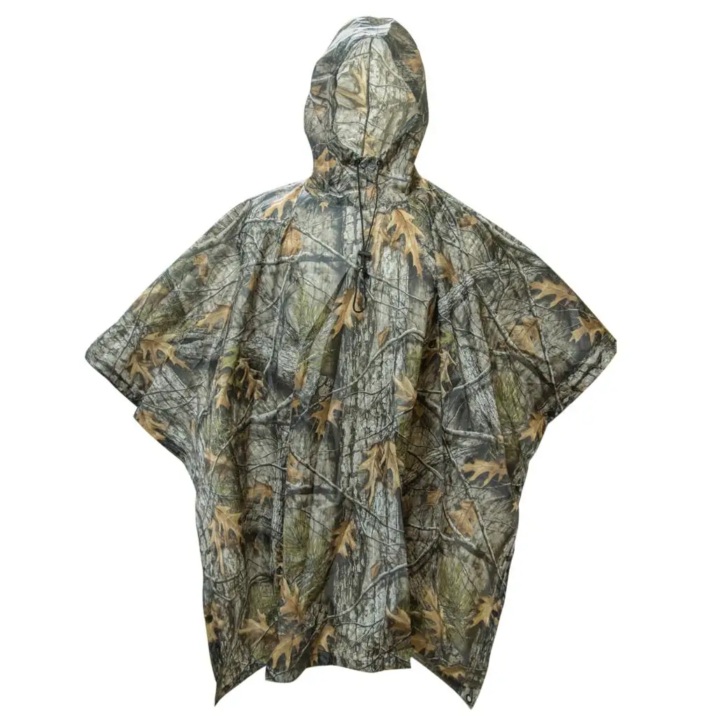 Tactical Raincoat Camouflage Waterproof Leaf Camo Rain Coat Lightweight Awning Camping Mat Shelter Ground Sheet for Outdoors