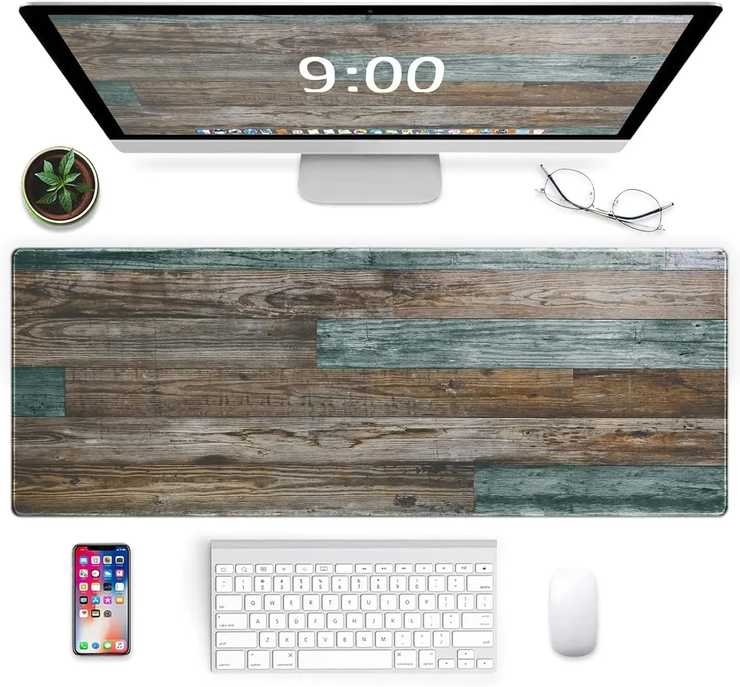 

Gaming Mouse Pad Vintage Wood Grain Pattern Large Mouse Pad Mat Extended Mousepad Desk Pad Non-Slip Rubber Mouse Pad Table Mat
