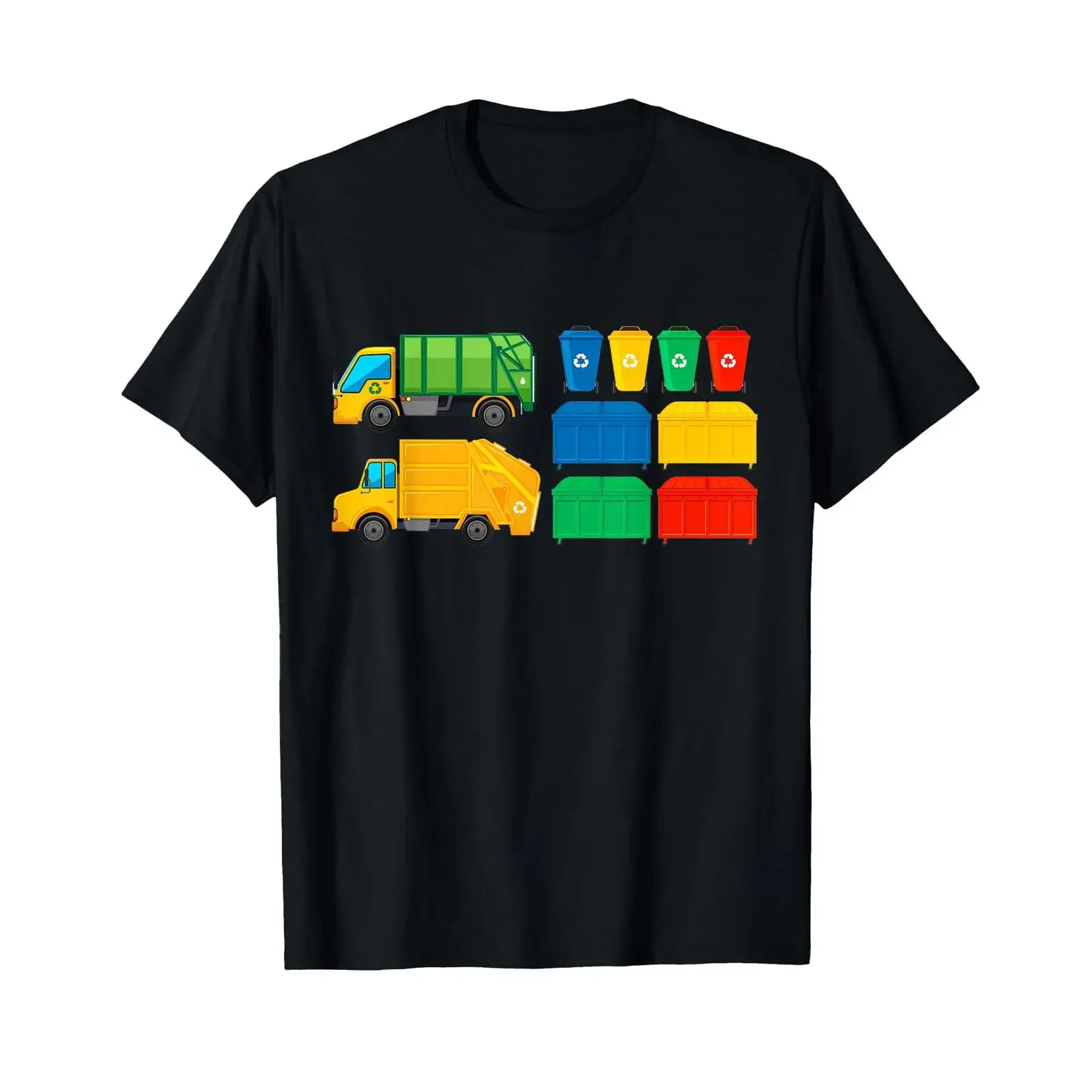 Kids Garbage Truck T Shirt Recycling Trash vintage Washed Breathable Versatile fashion Slightly Casual designer clothes graphic