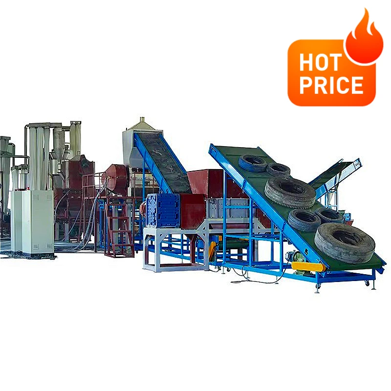 Scrap Tyre Recycling Plant Rubber Crumb Production Line Whole Tire Shredding To Powder System Customized high quality hot sale
