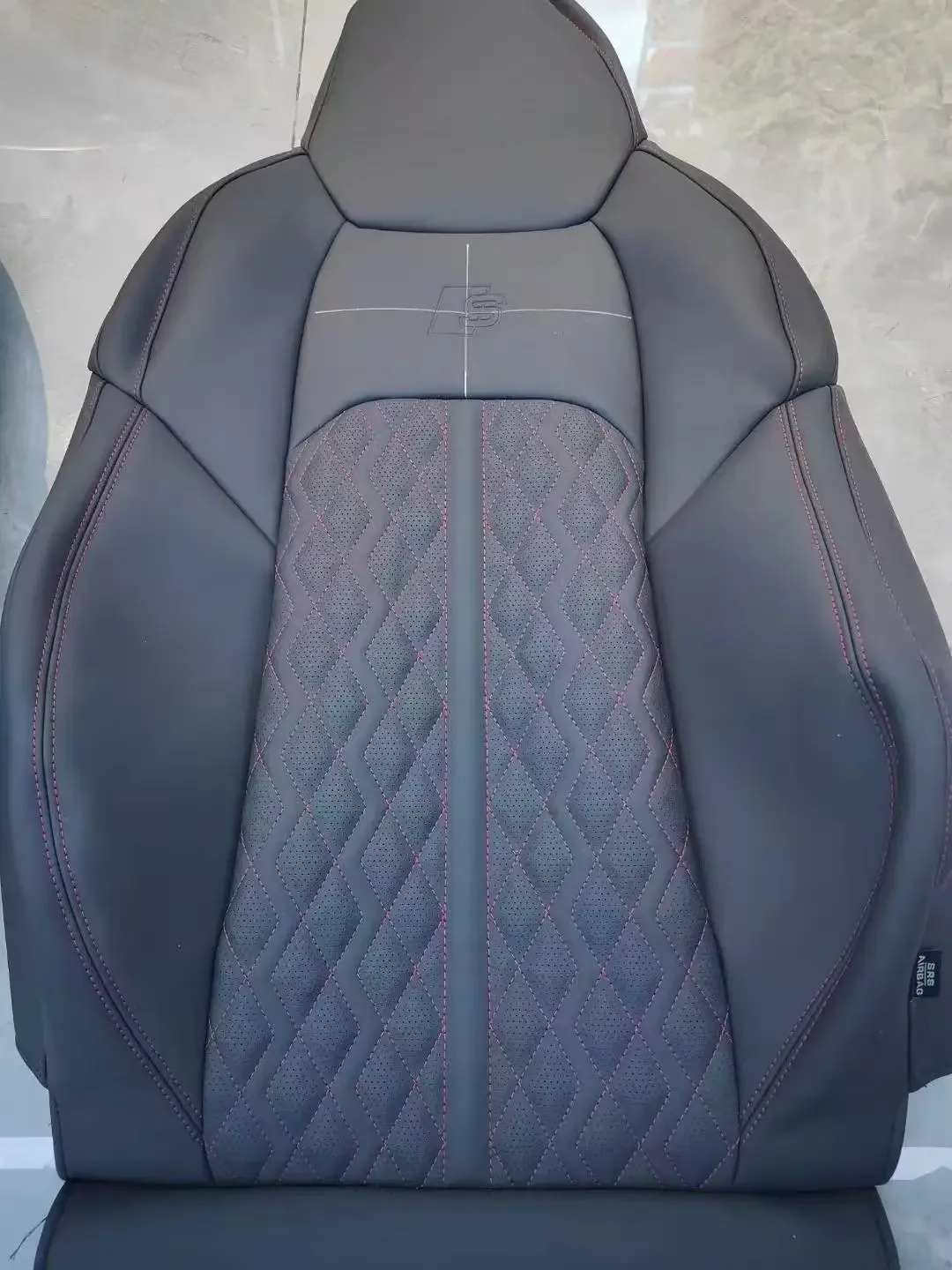 YLA Car Interior Accessory  A6 C7 Seat Upgrade S6 Seat Sponge Kit Front and Rear Leather Cover for  A6