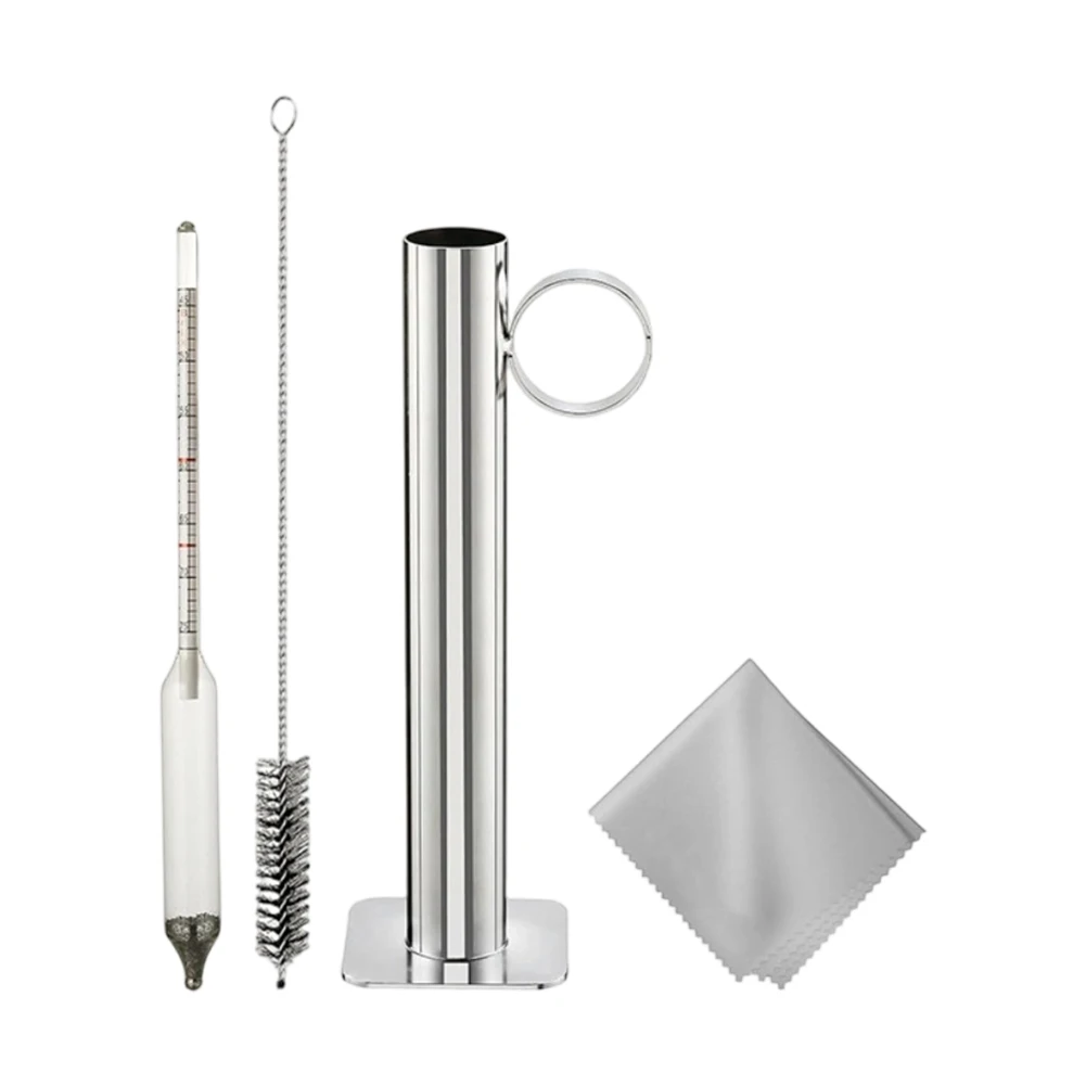 

For Syrup Testing Metal Syrup Hydrometer Complete Cleaning Solution Set Baume Hydrometer Food-grade Stainless Steel