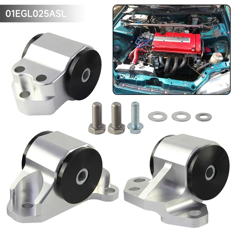 Silver/Black Transmission Billet Aluminum T6 CNC For Honda Civic EG EH 92-95 Acura Integra DC2 94-01; Del Sol EG 93-97