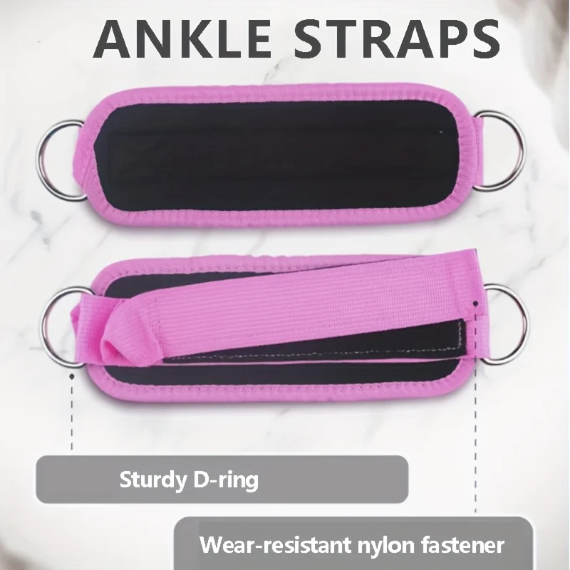 2/4pcs Fitness Ankle Straps Universal Women Gym Home Workout Accessories For Hip Exercises Leg Stretches Hip Abduction Training