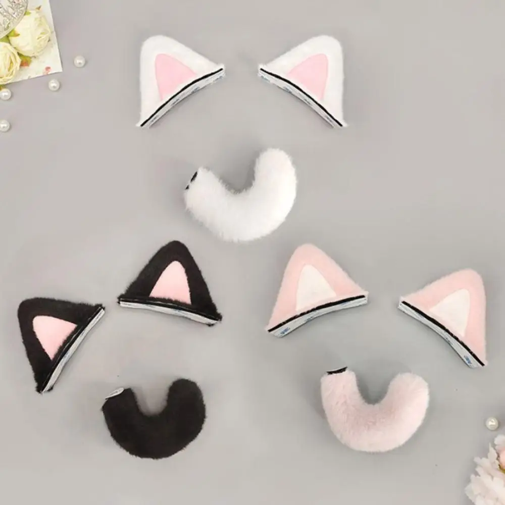 New Soft Helmet Cat Ear Decoration Removable Lightweight Helmet Accessory Reusable DIY Helmet Decor Motorcycle Helmet