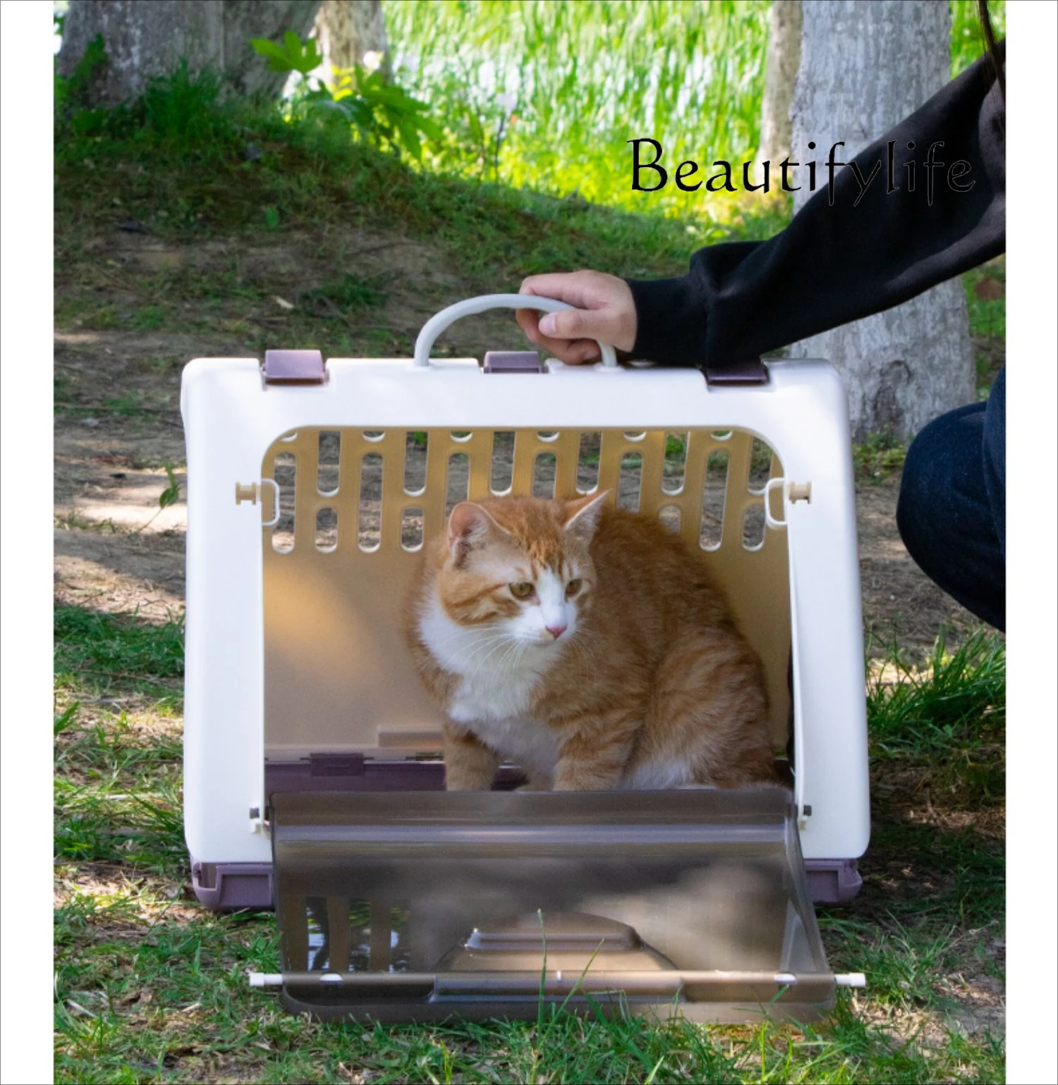 

Cat bag out portable cat cage lift large capacity pet supplies