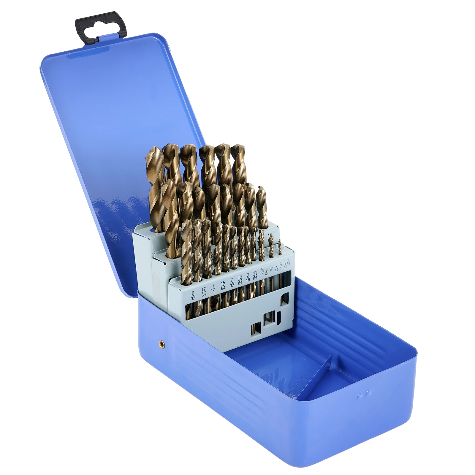 29Pcs 1/16-1/2 inch M35 HSS-Co Cobalt Drill Bits Set for Hardened Metal, Cast Iron, Steel, Plastic and Wood with Storage Case