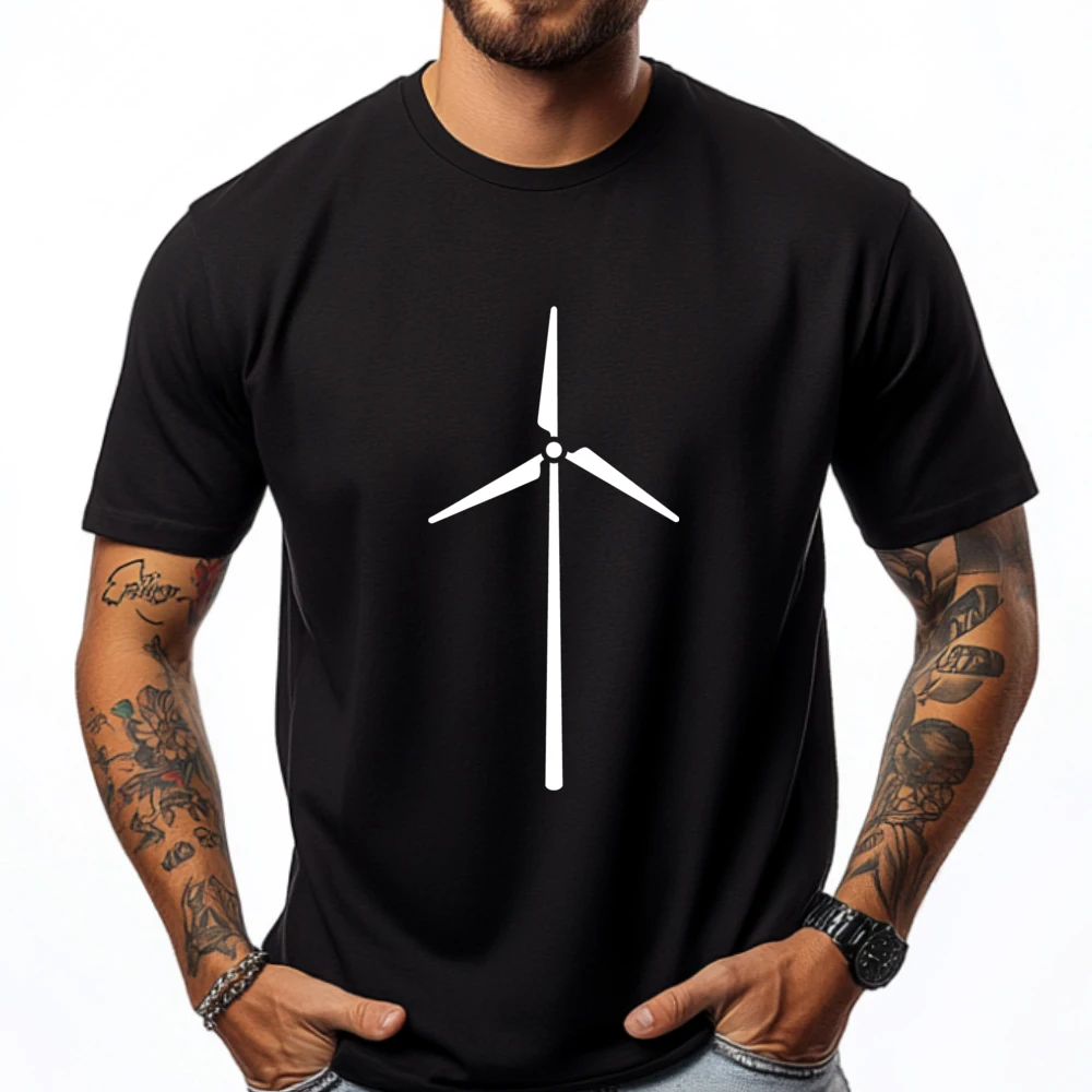 

Windmill Electrical Engineer Renewable Energies Wind Graphic Tees T-Shirt 4th Of July Graphic T Shirts Men's T-Shirts