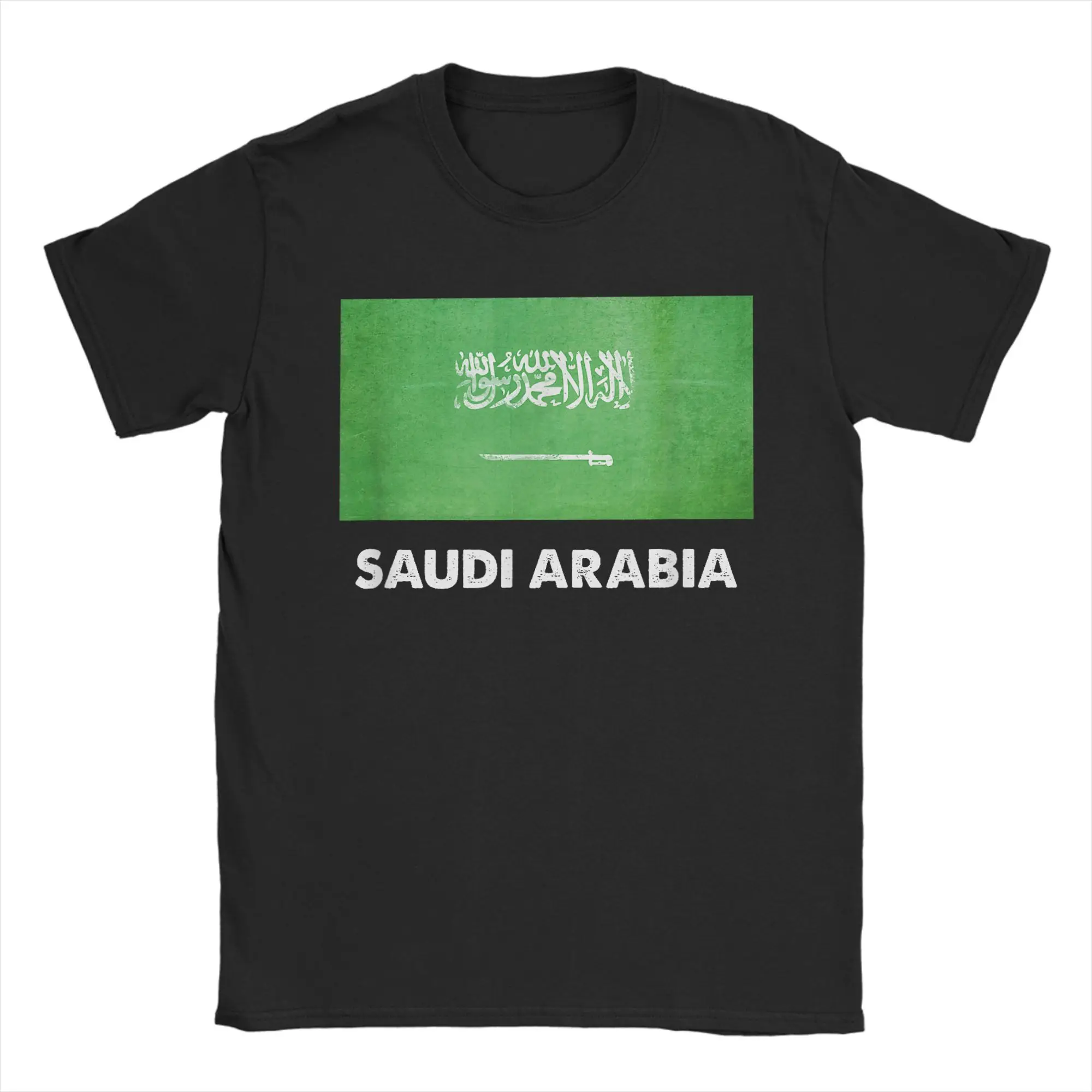 

Awesome Saudi Arabia Flag T-Shirts for Men Crew Neck Cotton T Shirts Short Sleeve Tees Original Tops