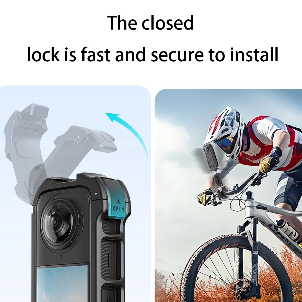 Frame Pelindung Insta360 X4 dengan Cold Shoe & Ulir 1/4 inci, Magnetic Quick Release Protective Rabbit Cage Protective Case