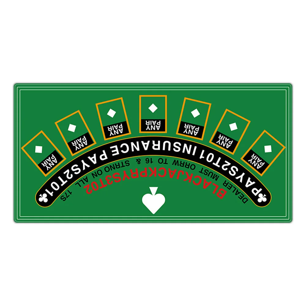 Large-sized Rubber Tablecloth Blackjack Poker Table Mat Poker Mat Anti-Slip Rubber Table Top Layout Table Gaming Mat