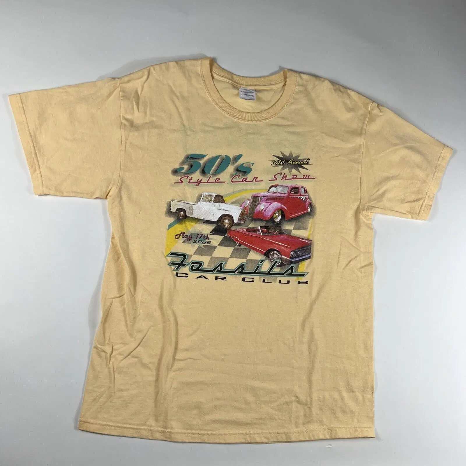 Fossils Car Show T Shirt L South Jersey Jackson Nj