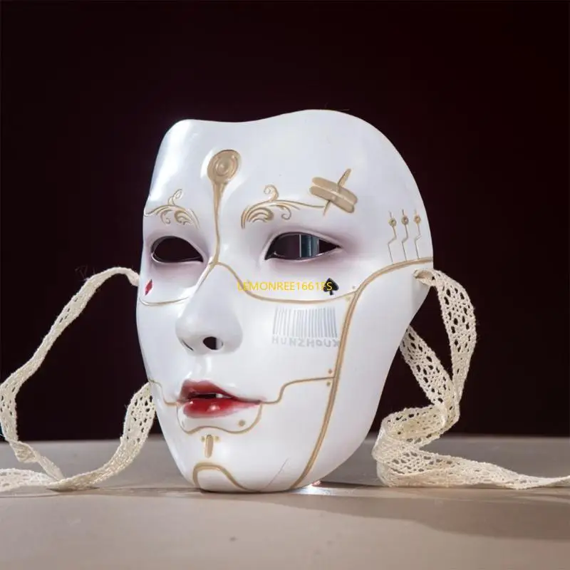 Q39c Cosplay Masque mécanique Halloween Masquerade Masque Full Face Mask pour les femmes